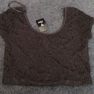 Guess black crop top